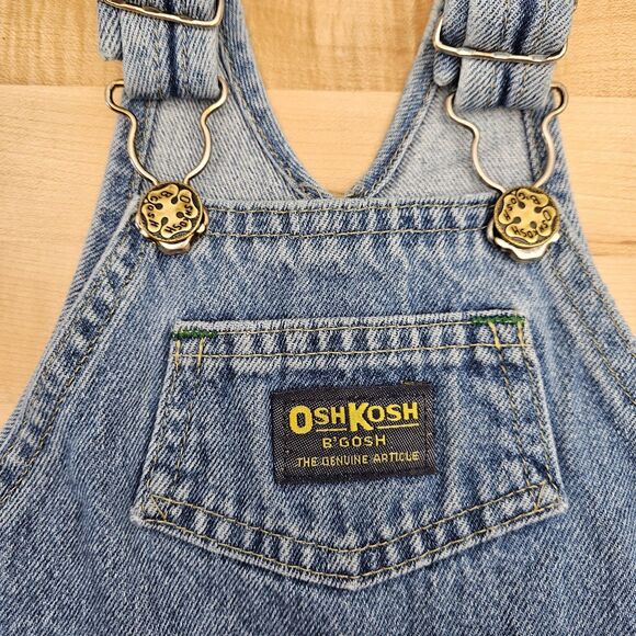 OshKosh B'gosh Other - Vintage Oshkosh B'Gosh Vestbak Overalls Baby 24 Months Leg Snaps Blue Denim USA